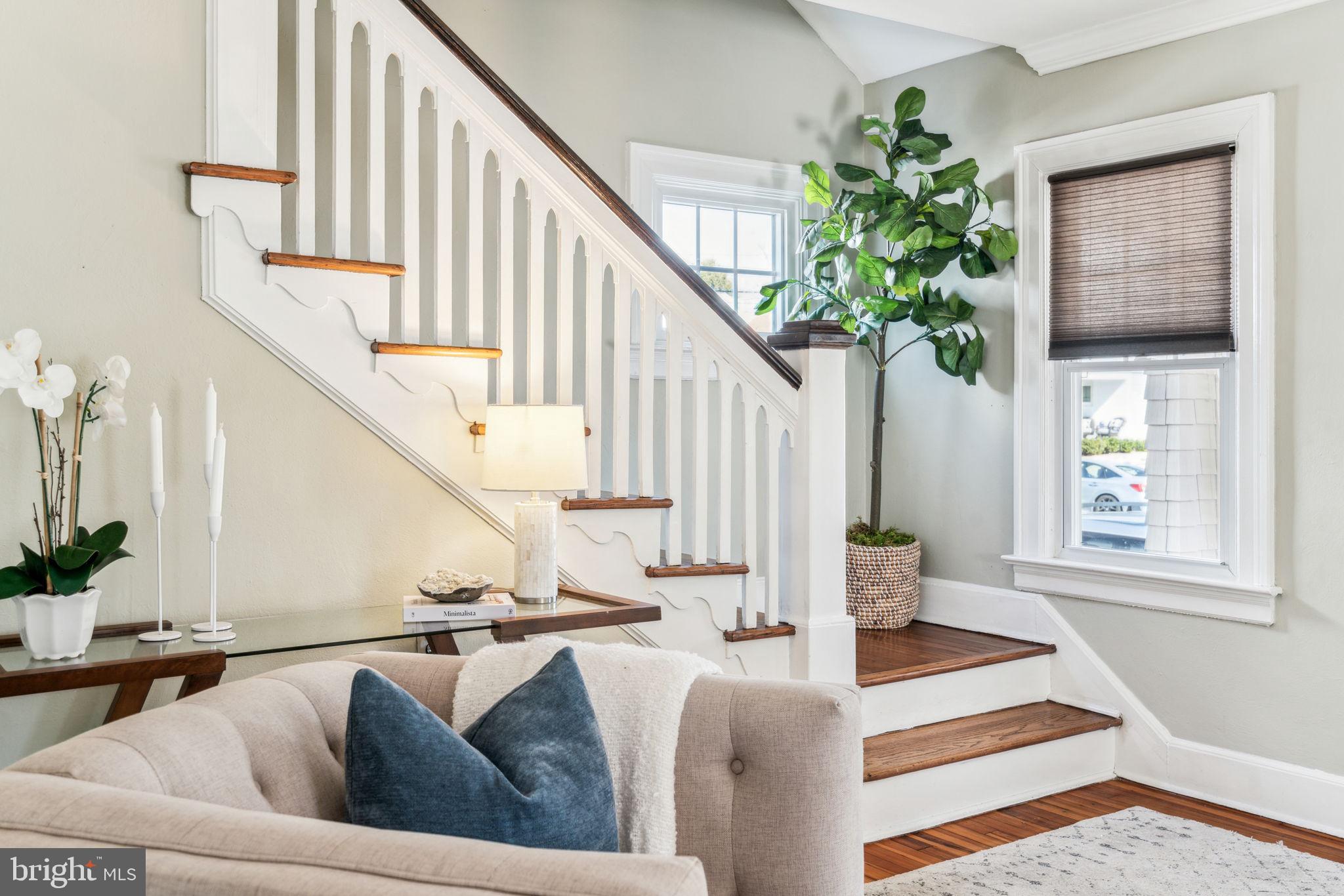 77 Concord Avenue Hamilton, NJ 08619 - Photo 5 of 45 a living room with wooden floor and a potted plant