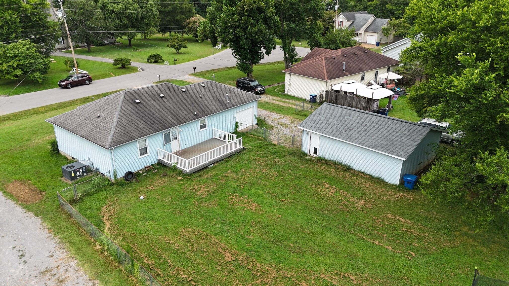 5342 Keystone Court Murfreesboro, TN 37129 - Photo 15 of 21 an aerial view of a house with garden space and a patio