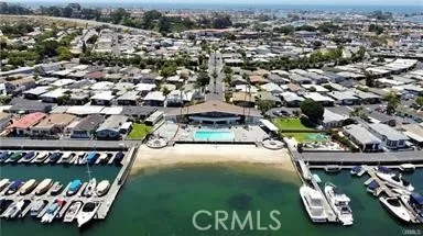 an aerial view of a chairs and table