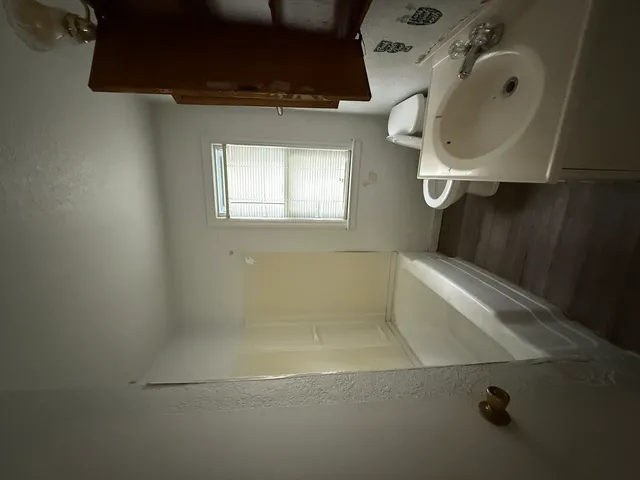 an empty room with a window