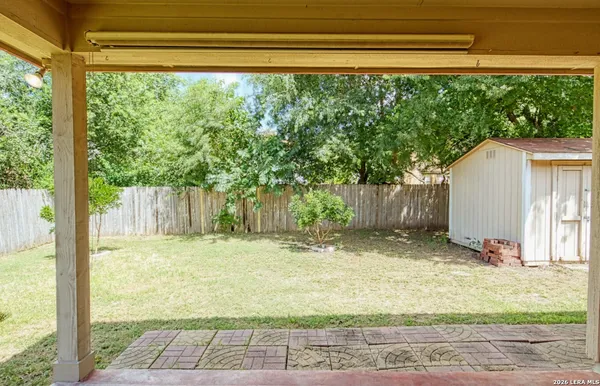 a backyard of a house