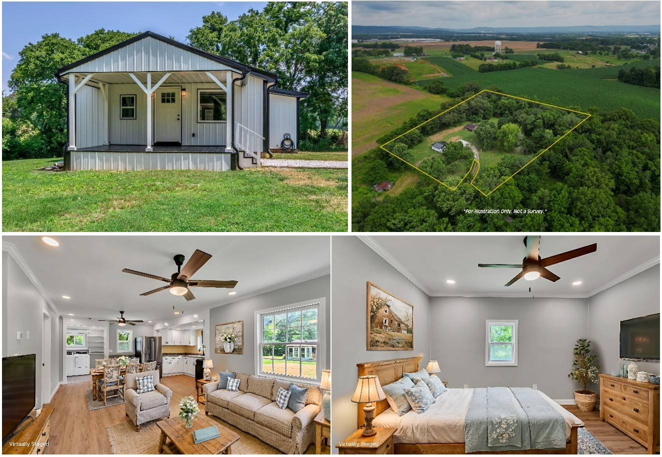 325 Francis Road Decherd, TN 37324 - Photo 1 of 27 a view of living room kitchen with furniture and garden