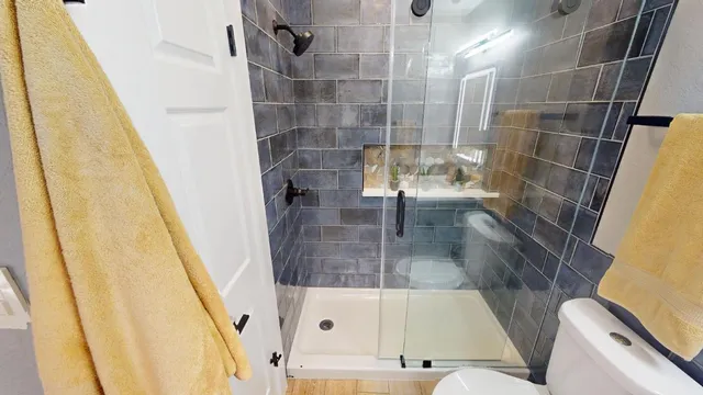 a bathroom with a sink and mirror