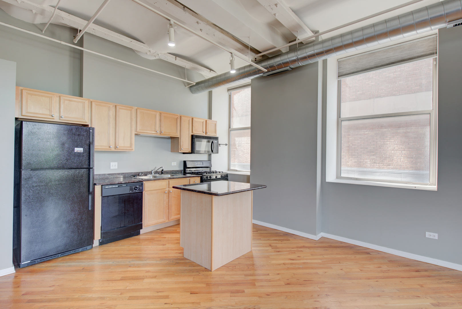 500 South Clinton Street, Unit 230 Chicago, IL 60607 - Photo 8 of 31 a kitchen with stainless steel appliances granite countertop a refrigerator and a stove