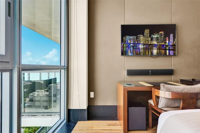 a view of a bathroom with a bathtub