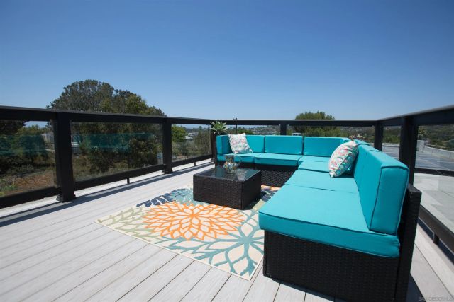 a dining room with furniture