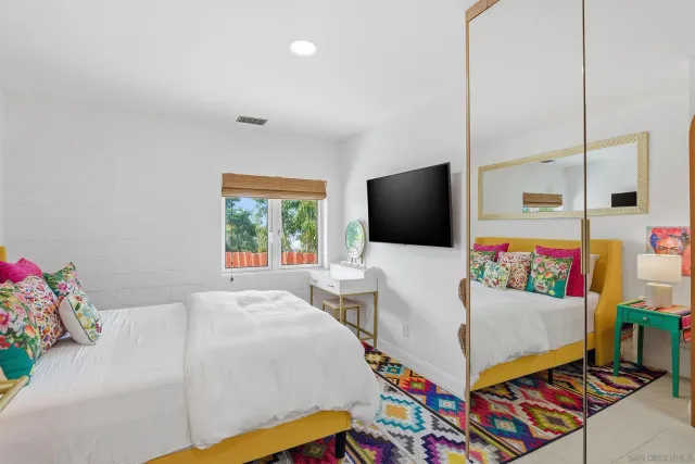 a view of a terrace with a bench