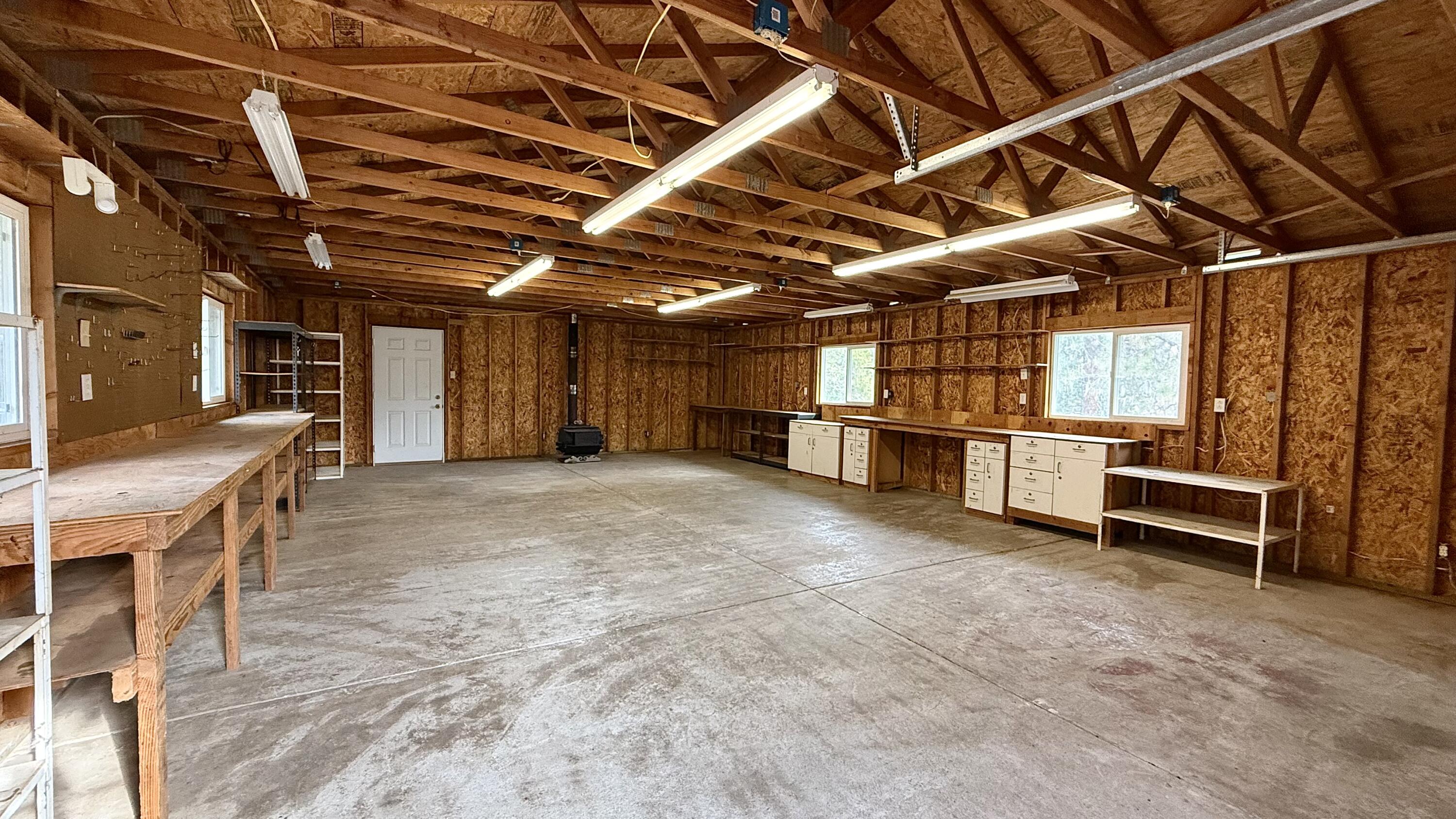 204 Shipley Terrace Prospect, OR 97536 - Photo 46 of 61 a view of an empty room with wooden roof