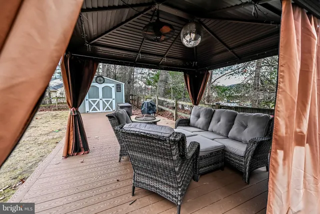 a view of outdoor space with seating