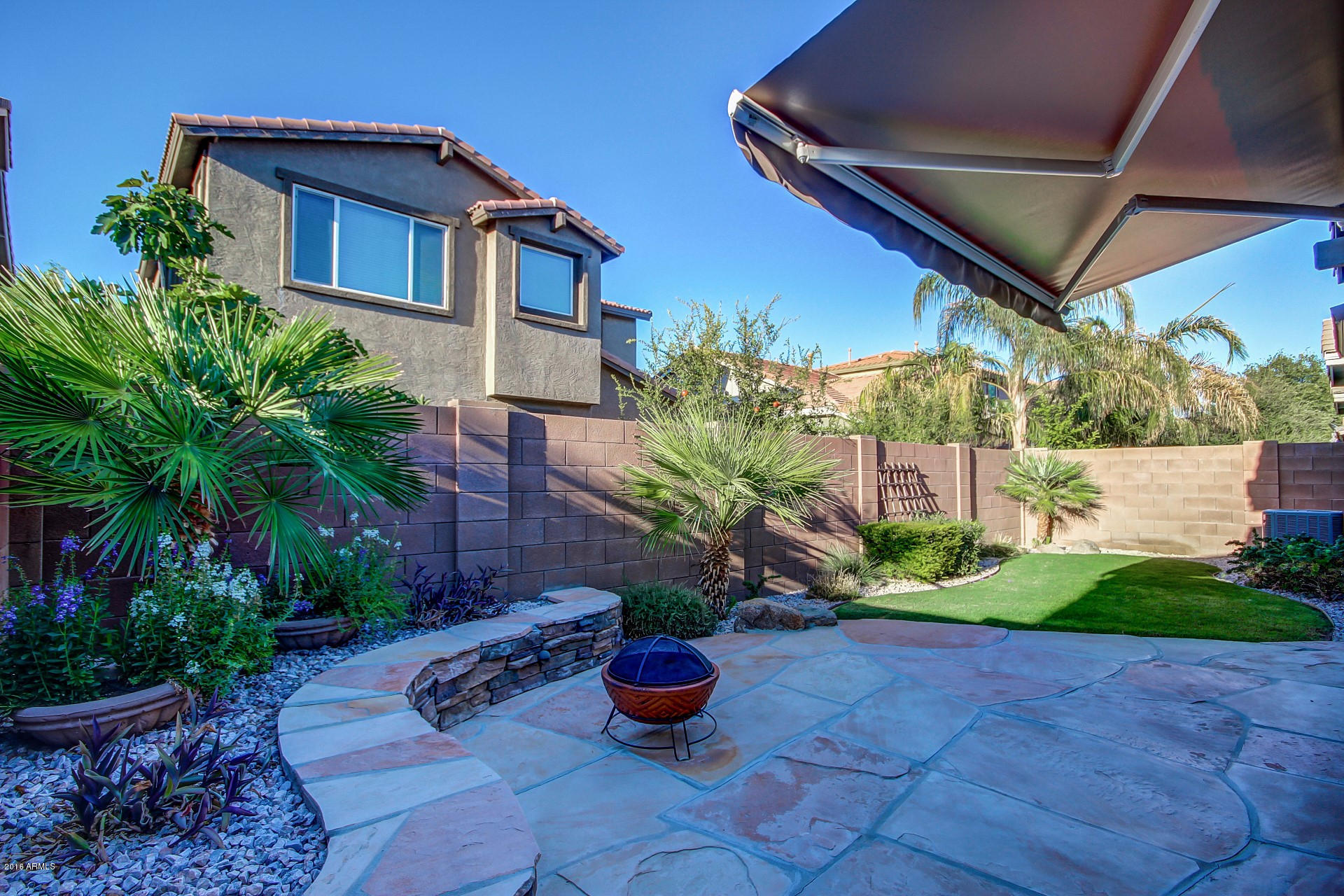 3344 East Morrison Ranch Parkway Gilbert, AZ 85296 - Photo 25 of 38 Flagstone Patio/Retractable Awning