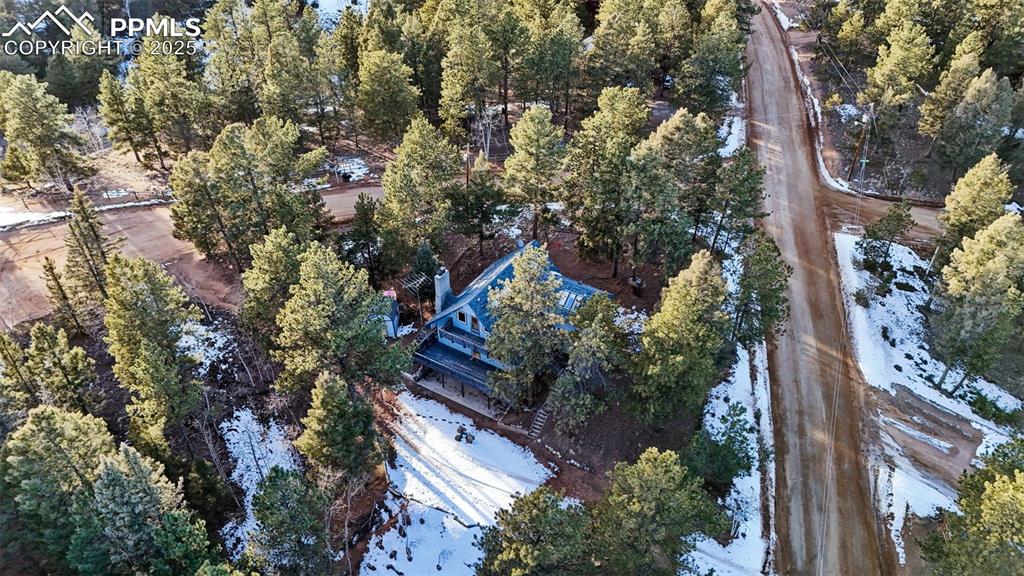 832 Spring Valley Drive Divide, CO 80814 - Photo 44 of 50 an aerial view of house with yard