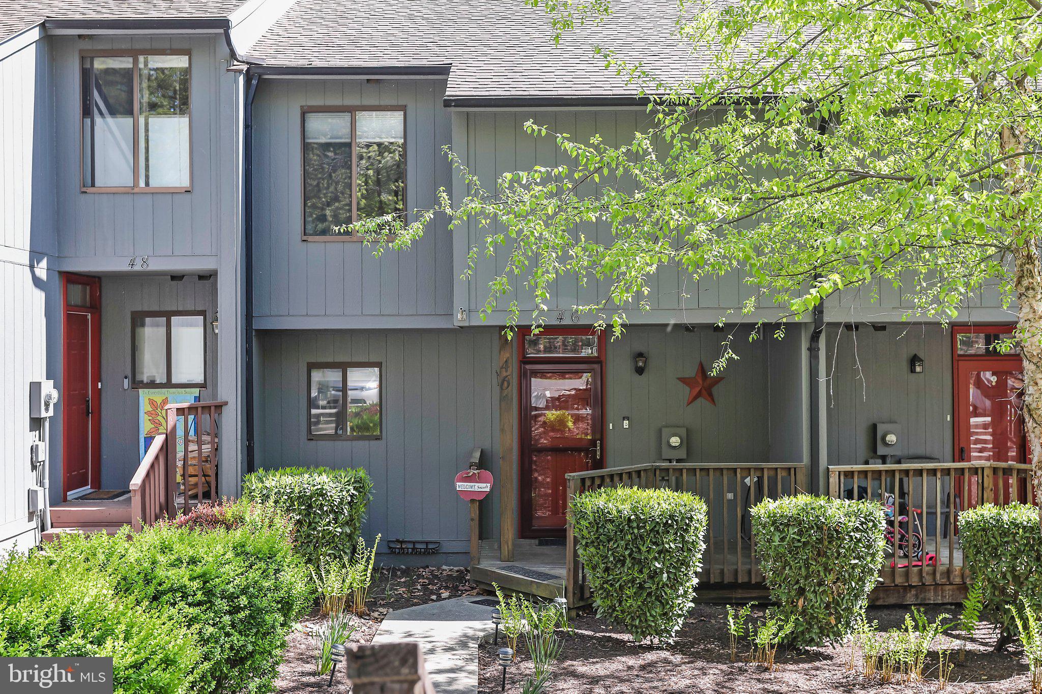 a front view of a house