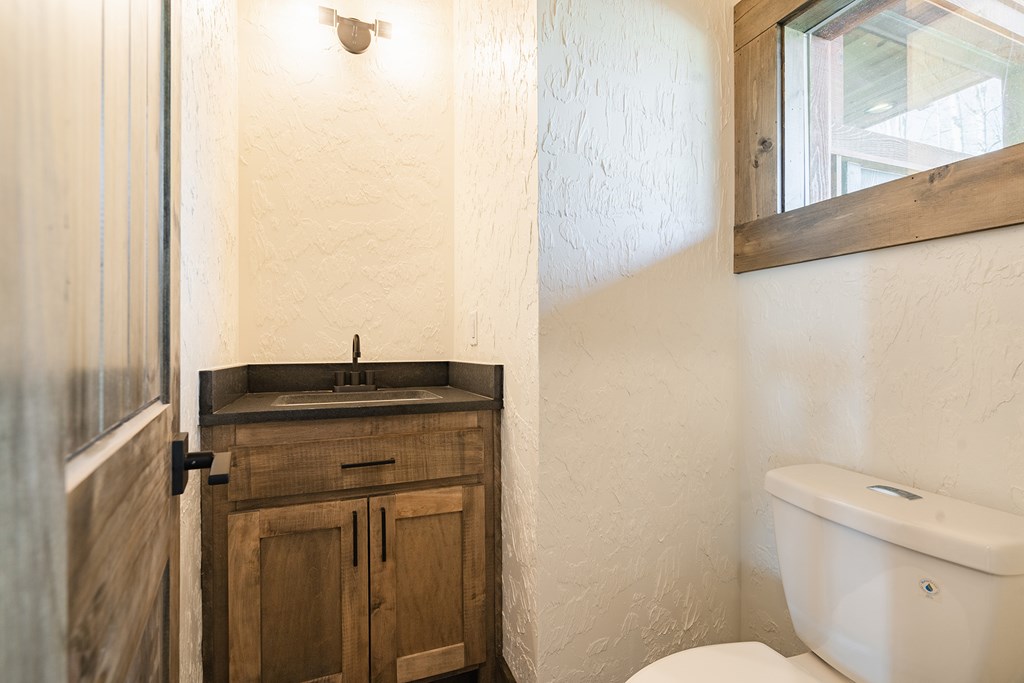 925 Heards Ridge Morganton, GA 30560 - Photo 50 of 70 a bathroom with a toilet a sink and mirror