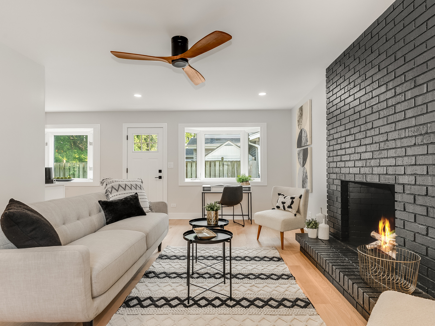 104 Devon Lane Naperville, IL 60540 - Photo 23 of 57 a living room with furniture and a fireplace