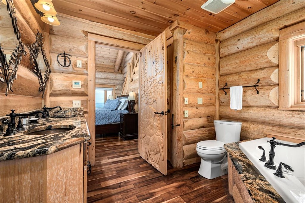 373 Rising Star Lane Mineral Bluff, GA 30559 - Photo 68 of 98 a bathroom with a sink toilet and shower