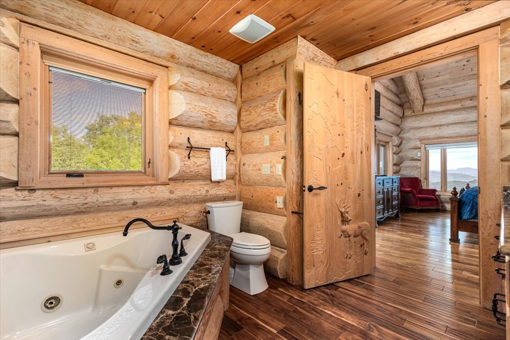 373 Rising Star Lane Mineral Bluff, GA 30559 - Photo 79 of 98 a bathroom with a sink a toilet and a bathtub