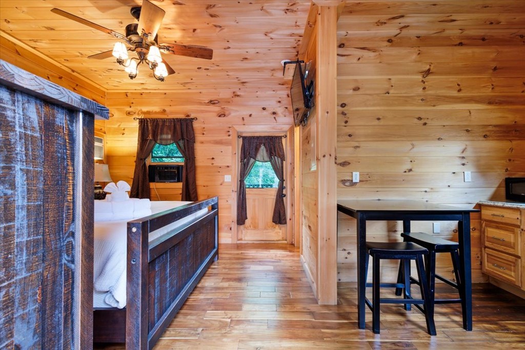 373 Rising Star Lane Mineral Bluff, GA 30559 - Photo 95 of 98 a kitchen with stainless steel appliances granite countertop a dining table and chairs