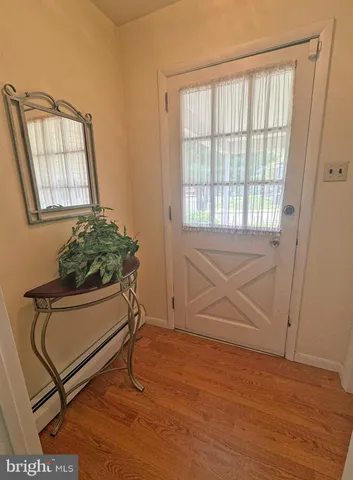 a living room with a couch and a table