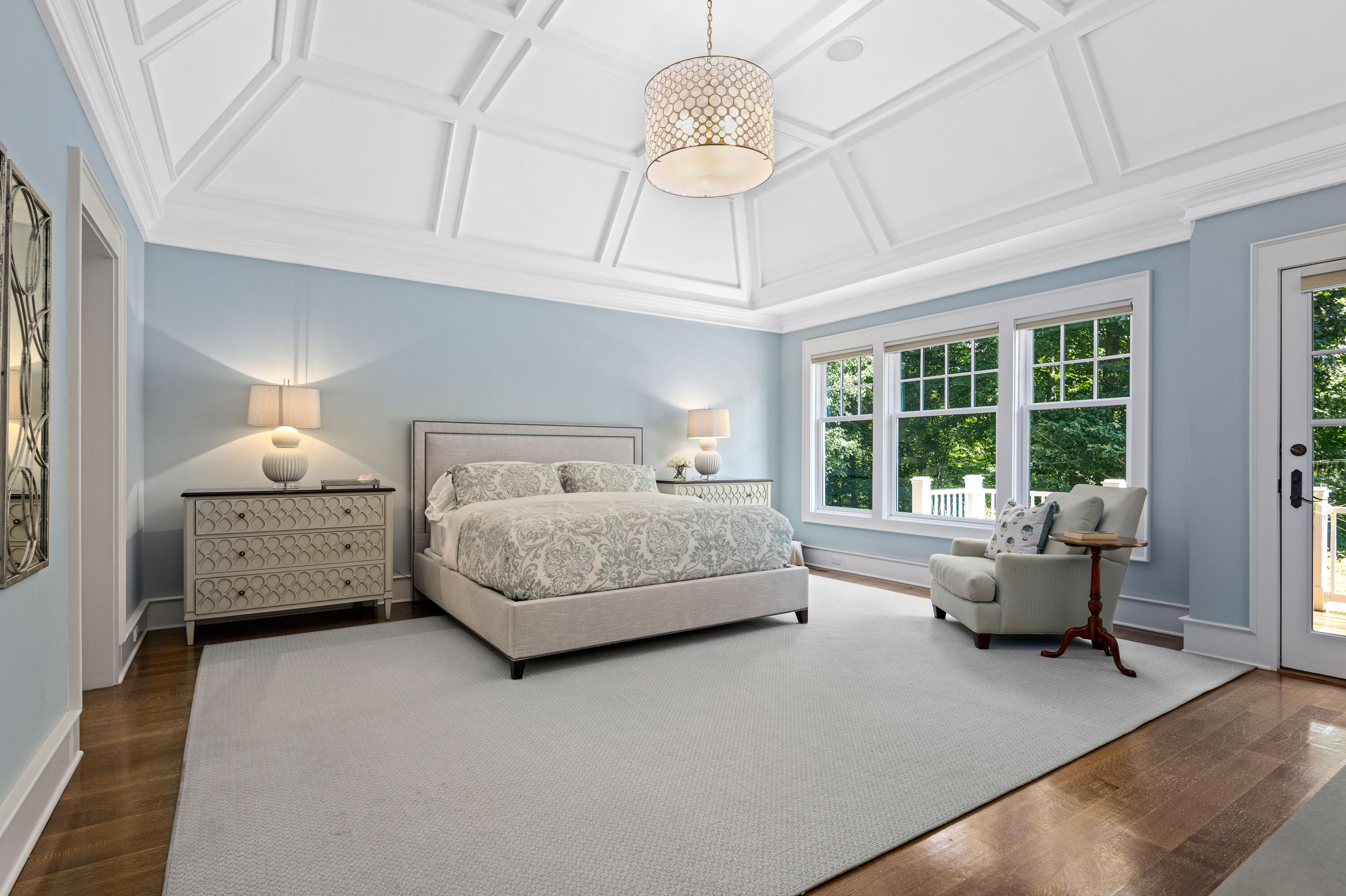 163 Chichester Road New Canaan, CT 06840 - Photo 5 of 40 a bedroom with a bed and large window