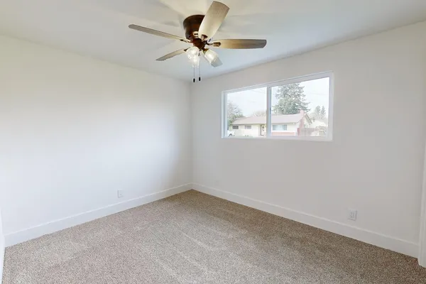an empty room with a window