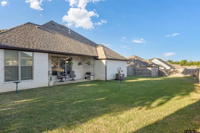 a view of a house with a backyard