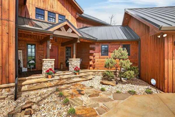 a front view of a house