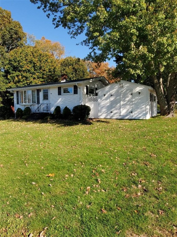 296 Fish Road Tiverton, RI 02878 - Photo 2 of 18 NICE CORNER LOT WITH AMPLE ROOM TO ENJOY YARD AND DECK IN THIS IDYLLIC NEIGHBORHOOD OF TIVERTON