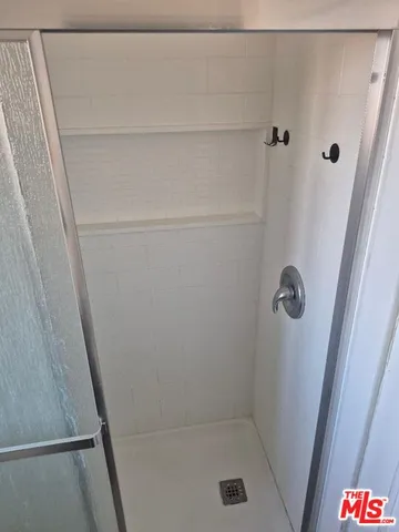 a close up of a shower