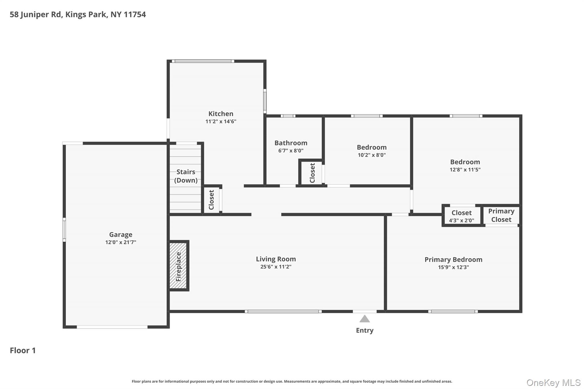 58 Juniper Road Kings Park, NY 11754 - Photo 33 of 33 Main Level Floor Plan