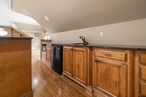 a view of hallway with stairs