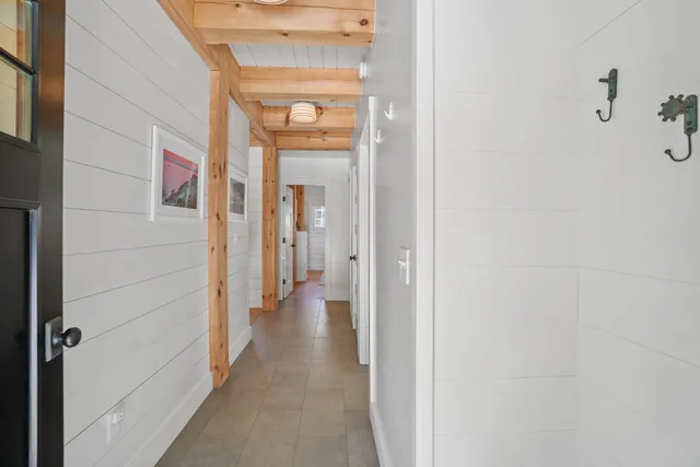 a view of a hallway with a elevator