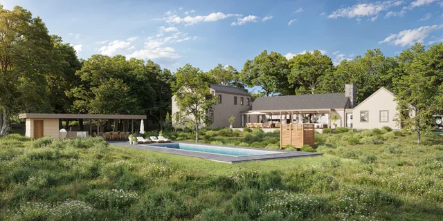 a aerial view of a house