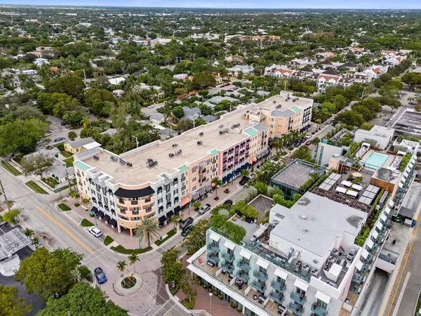 an aerial view of a city