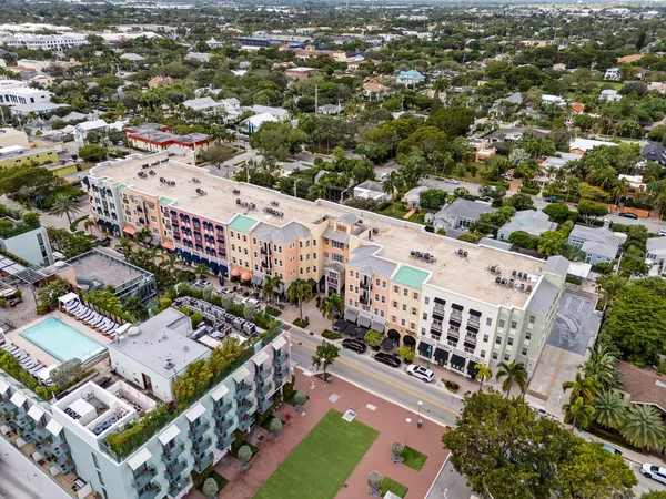 an aerial view of a city