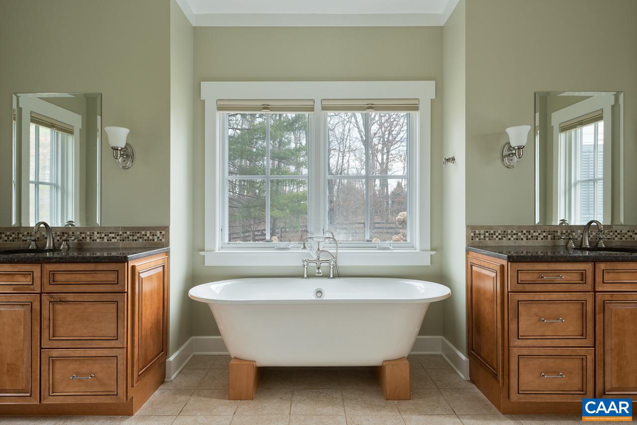 2340 Homestead Farm Road Free Union, VA 22940 - Photo 21 of 47 a bathroom with a granite countertop sink and mirror with bathtub