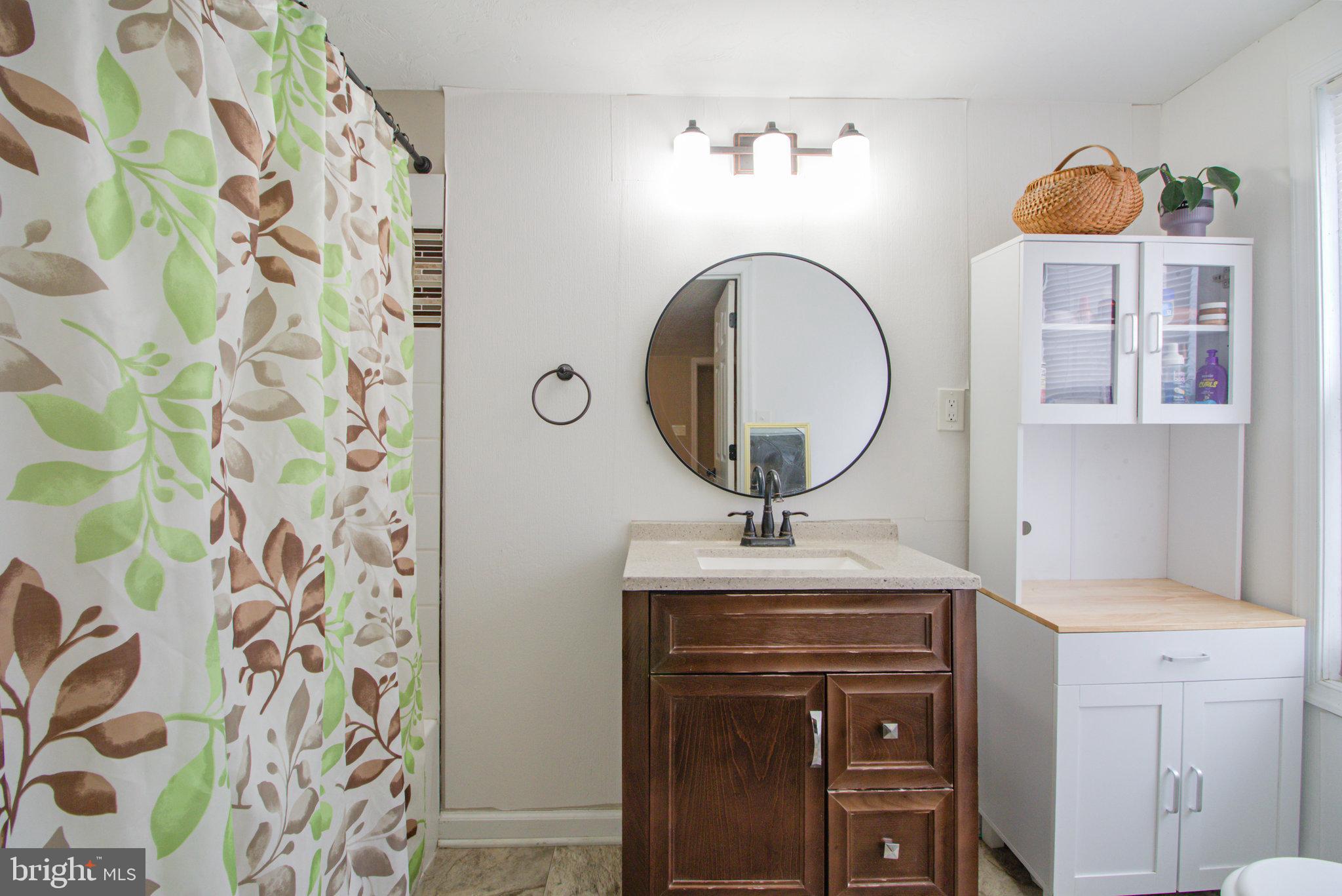 1310 Goldenville Road Gettysburg, PA 17325 - Photo 17 of 29 a bathroom with a sink a mirror and a light fixture