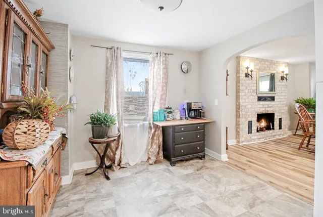 a view of livingroom with furniture and a flat screen tv