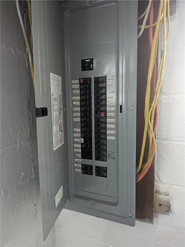 a view of wooden door