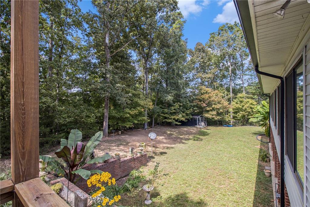 111 Lewis Drive Southeast Calhoun, GA 30701 - Photo 45 of 53 a view of backyard with plants and outdoor seating