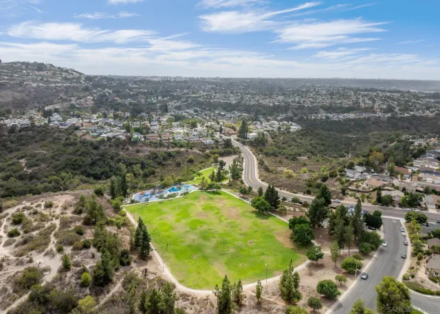 an aerial view of multiple house