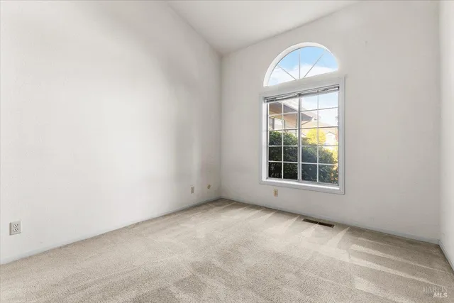 an empty room with a window