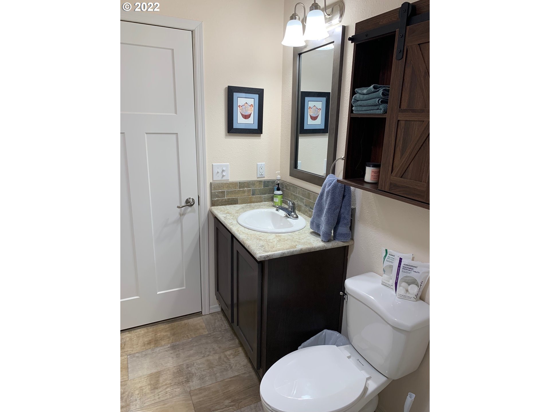 229 Lucky Ridge Loop Canyonville, OR 97417 - Photo 15 of 32 a bathroom with a toilet sink and mirror