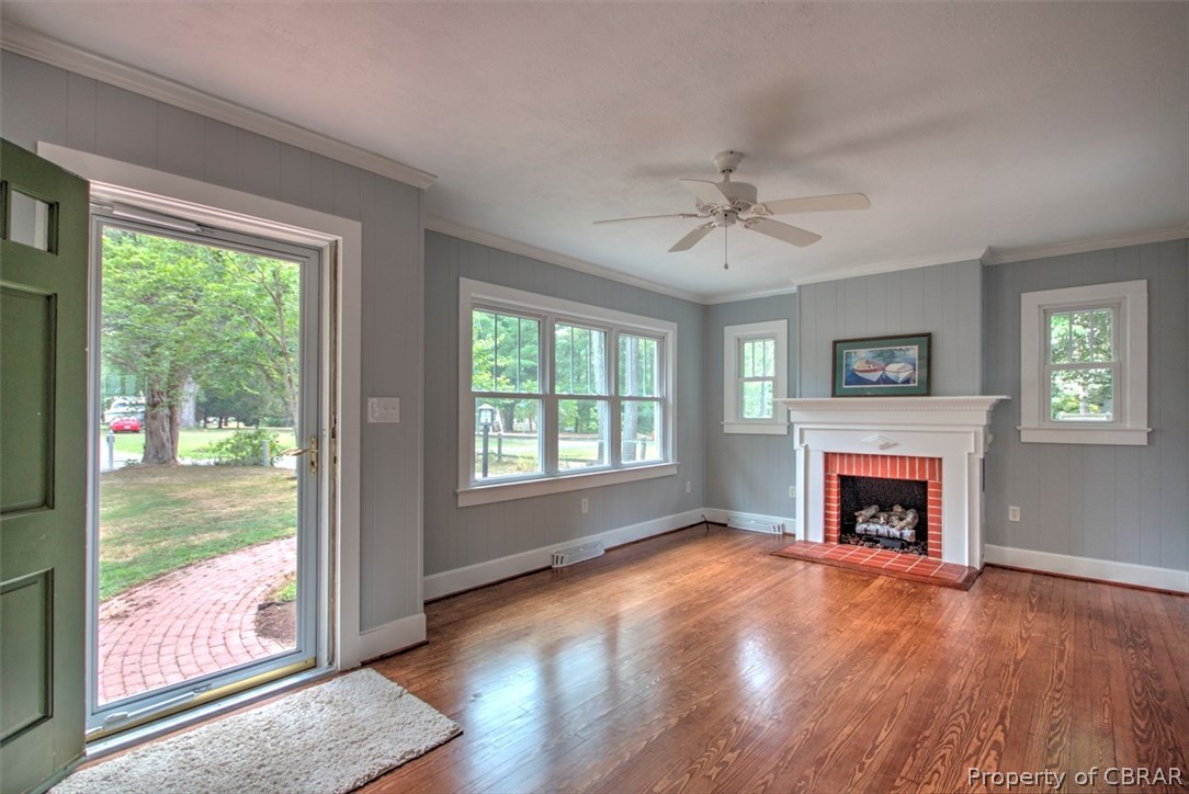 5238 Chestnut Fork Road Gloucester, VA 23061 - Photo 17 of 33 Front Door View/ Formal Living Room and Fire Place