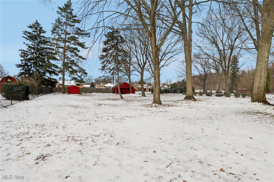 6086 Crossview Road Independence, OH 44131 - Photo 41 of 44 Snowy yard with a storage shed