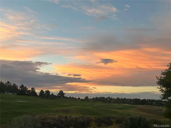 a view of grassy field with mountain