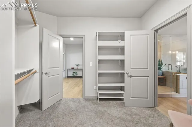 a view of a walk in closet