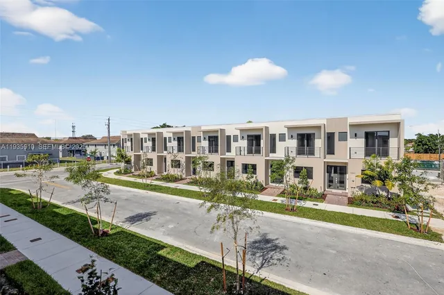 a view of a swimming pool and outdoor space