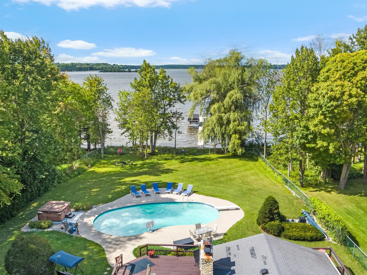W6336 Circle Drive Crivitz, WI 54114 - Photo 45 of 52 a view of a swimming pool with a yard