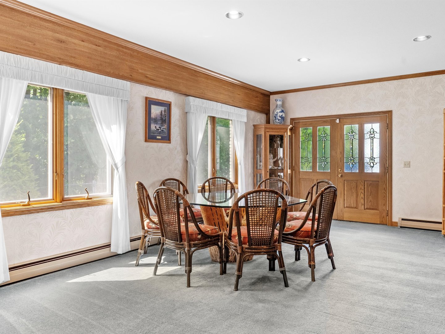 W6336 Circle Drive Crivitz, WI 54114 - Photo 10 of 52 a view of a dining room with furniture window and wooden floor