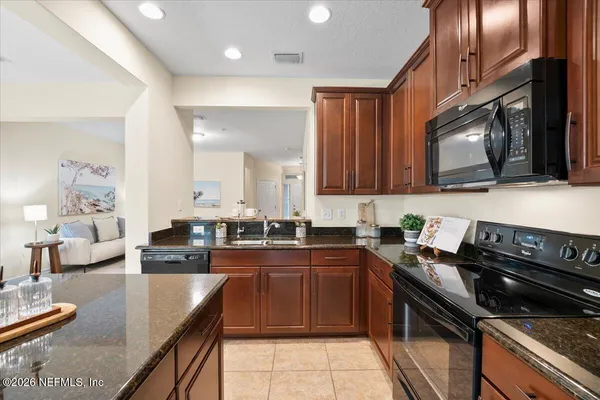 a kitchen with lots of counter top space